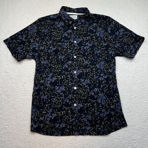 Norse Projects Mens Medium Button down Short Sleeve Oscar Geometric Print